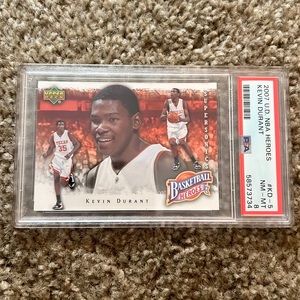 2007 UD NBA Heroes Kevin Durant PSA 8